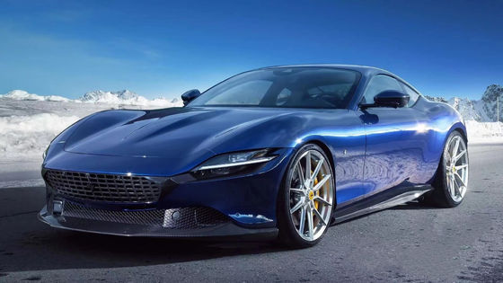 Đối với Ferrari Roma Carbon Fiber Body Kit Roma nâng cấp phong cách mới Carbon Fiber Front Lip Diffuser Spoiler Side Skirt Body Kit