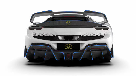 296GTB Ferrari Kit Car Body 2021 Dry Carbon Fiber Lưỡi trước xe hơi Lưỡi trước Bump Diffuser