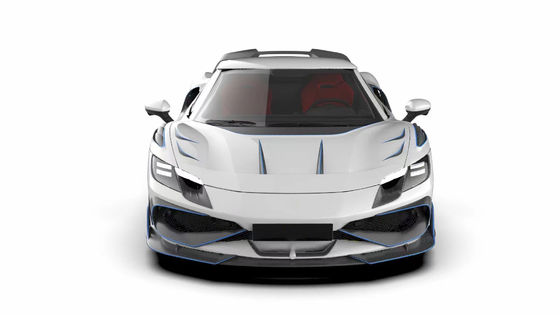 296GTB Ferrari Kit Car Body 2021 Dry Carbon Fiber Lưỡi trước xe hơi Lưỡi trước Bump Diffuser