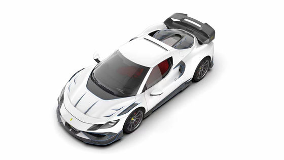 296GTB Ferrari Kit Car Body 2021 Dry Carbon Fiber Lưỡi trước xe hơi Lưỡi trước Bump Diffuser