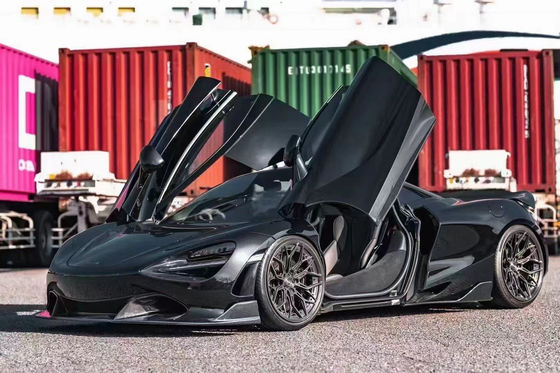 Bộ cơ thể sợi carbon chất lượng cao cho McLaren 720S 720S Sợi carbon Mặt trước Xẻ phía sau Diffuser Spoiler Fins
