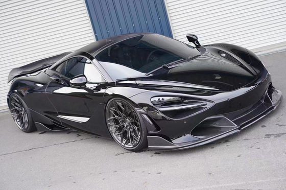 Bộ cơ thể sợi carbon chất lượng cao cho McLaren 720S 720S Sợi carbon Mặt trước Xẻ phía sau Diffuser Spoiler Fins