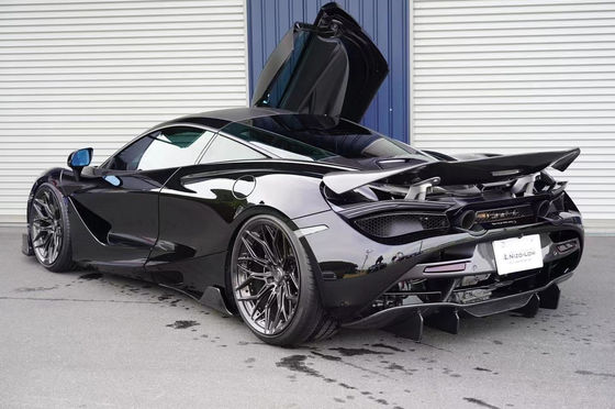 Bộ cơ thể sợi carbon chất lượng cao cho McLaren 720S 720S Sợi carbon Mặt trước Xẻ phía sau Diffuser Spoiler Fins
