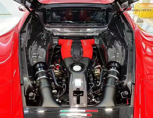 488 Ferrari Body Kit Khô Carbon Fiber Engine Shield OEM Carbon Fiber Oil Cap
