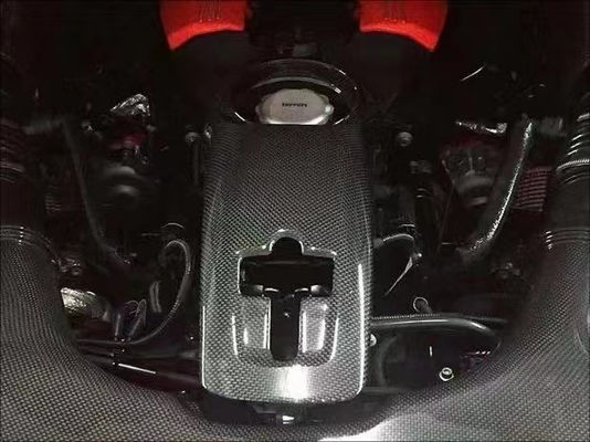 488 Ferrari Body Kit Khô Carbon Fiber Engine Shield OEM Carbon Fiber Oil Cap