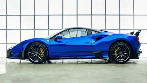 Blue F8 Ferrari Body Kit F8 MSY phong cách Mặt trước Bumper Lips Body Kit Spoiler Side Skirts