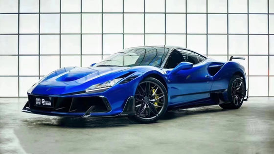 Blue F8 Ferrari Body Kit F8 MSY phong cách Mặt trước Bumper Lips Body Kit Spoiler Side Skirts