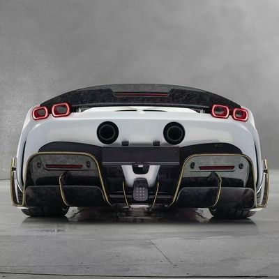 SF90 Ferrari Body Kit MSY phong cách Carbon Fiber phía sau Bumper môi Spoiler Side Skirt