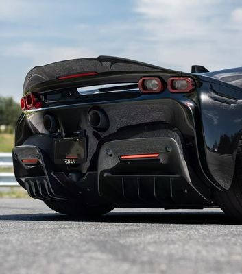 SF90 Ferrari Carbon Fiber Body Kit 1016 phong cách Lưỡi trước Không khí nhúng Đen Spoiler Fender