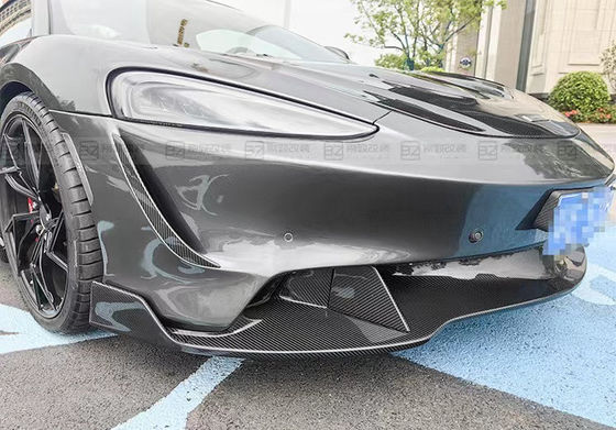 Nhựa Đen McLaren GT Body Kit Bumper Spoiler Mặt áo khoác