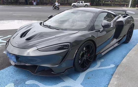 Nhựa Đen McLaren GT Body Kit Bumper Spoiler Mặt áo khoác