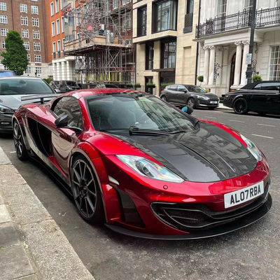 MP4 12C Mclaren Body Kit MSY phong cách phía trước phía sau Bump Spoiler Widebody Kit Đỏ Đen
