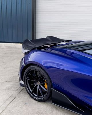 Blue 720s Wide Body Kit McLaren Carbon Fiber Front Lip Diffuser Spoiler Kit