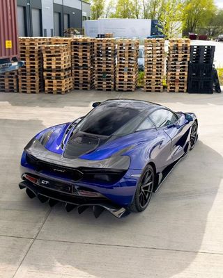 Blue 720s Wide Body Kit McLaren Carbon Fiber Front Lip Diffuser Spoiler Kit