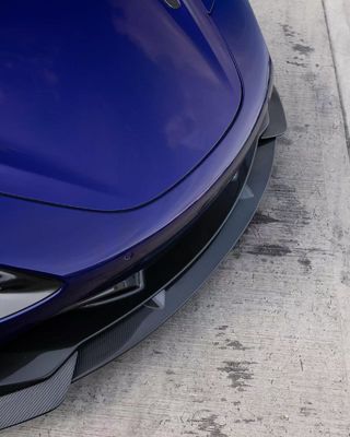 Blue 720s Wide Body Kit McLaren Carbon Fiber Front Lip Diffuser Spoiler Kit