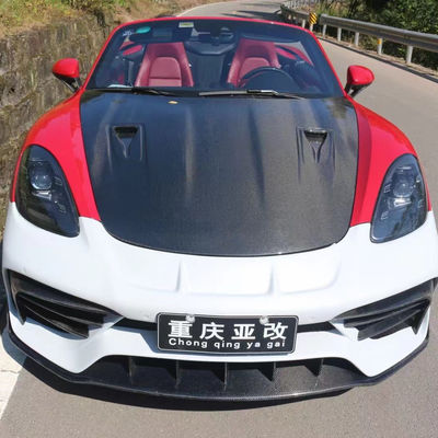 Tấm phủ sợi cacbon chất lượng cao cho Porsche 718 Boxster Tấm phủ sợi cacbon động cơ cửa sổ 718 nâng cấp GT4