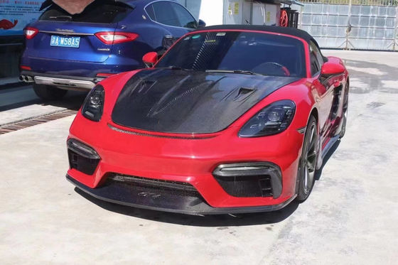 Tấm phủ sợi cacbon chất lượng cao cho Porsche 718 Boxster Tấm phủ sợi cacbon động cơ cửa sổ 718 nâng cấp GT4
