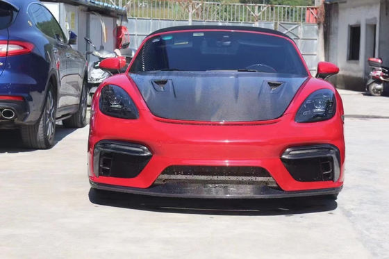 Tấm phủ sợi cacbon chất lượng cao cho Porsche 718 Boxster Tấm phủ sợi cacbon động cơ cửa sổ 718 nâng cấp GT4