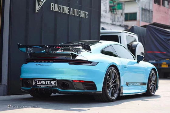 Đối với Porsche 911 992 Carbon Fiber Body Kit 911 992 Upgraded TechArt Style Mặt trước xẻo Diffuser Spoiler Side Skirt