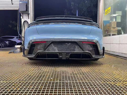 Phụ tùng ô tô cho Porsche Taycan Carbon Fiber Body Kit Taycan nâng cấp MSY Style Front Shovel Diffuser Spoiler Body