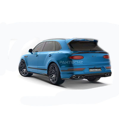 Auto Blue Bentley Bentayga Body Kit Widebody Carbon Fiber Mặt trước môi Diffuser Wing Hood