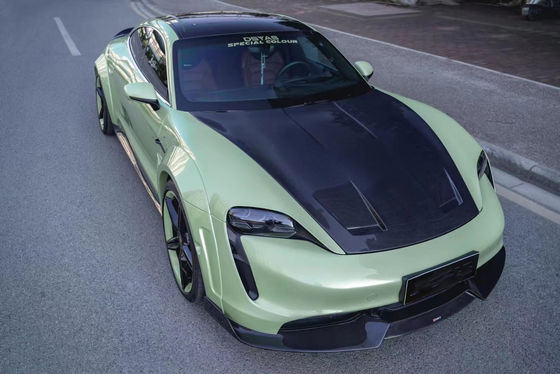 Sản phẩm mới cho Porsche Taycan Carbon Fiber Body Kit Taycan Wide Bodyki Mặt trước Xẻo Mặt ngoài Khải Spoiler Diffuser