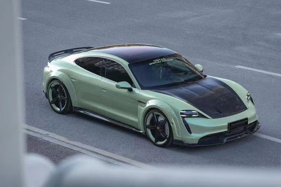 Sản phẩm mới cho Porsche Taycan Carbon Fiber Body Kit Taycan Wide Bodyki Mặt trước Xẻo Mặt ngoài Khải Spoiler Diffuser