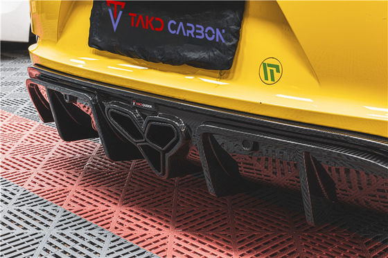 Đối với Porsche 718 Boxster Cayman Body Kit Vật liệu sợi cacbon 718 Carbon Fiber Rear Diffuser EVO Style 718 Carbon Fiber Body Kit
