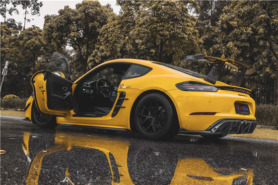 Đối với Porsche 718 Boxster Cayman Body Kit Vật liệu sợi cacbon 718 Carbon Fiber Rear Diffuser EVO Style 718 Carbon Fiber Body Kit