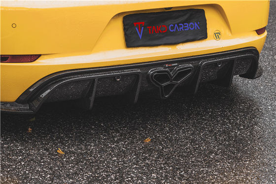 Đối với Porsche 718 Boxster Cayman Body Kit Vật liệu sợi cacbon 718 Carbon Fiber Rear Diffuser EVO Style 718 Carbon Fiber Body Kit