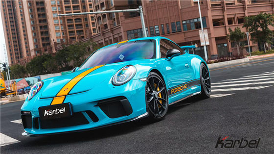 Bộ cơ thể sợi cacbon cho Porsche 911 991.2 GT3 911 GT3 Bộ cơ thể sợi cacbon phía trước Xẻ phía sau Máy khuếch tán bên