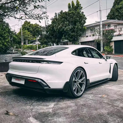 Đối với Porsche Taycan Carbon Fiber Body Kit Taycan Upgrade Tech Style Carbon Fiber Lưỡi trước Diffuser Spoiler Side Skirt