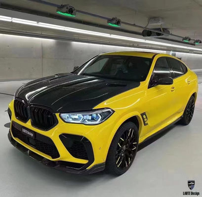 Phụ tùng ô tô cho BMW X6M F96 Carbon Fiber Body Kit X6M F96 nâng cấp LARTE Design Style Front Shovel Diffuser Spoiler Body Kit