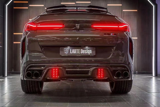 Phụ tùng ô tô cho BMW X6M F96 Carbon Fiber Body Kit X6M F96 nâng cấp LARTE Design Style Front Shovel Diffuser Spoiler Body Kit