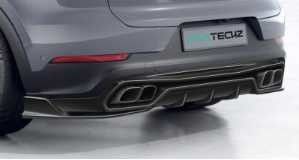Đối với Porsche Cayenne Carbon Fiber Body Kit Cayenne Carbon Fiber Front Lip Diffuser Spoiler Top Wing Hood Side Skirt