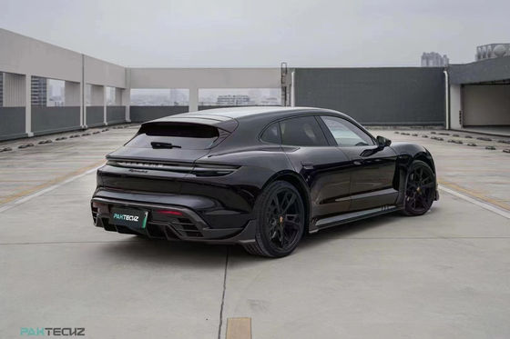 Bộ cơ thể sợi cacbon khô cho Porsche Taycan Taycan nâng cấp PAKTECHZ phong cách phía trước