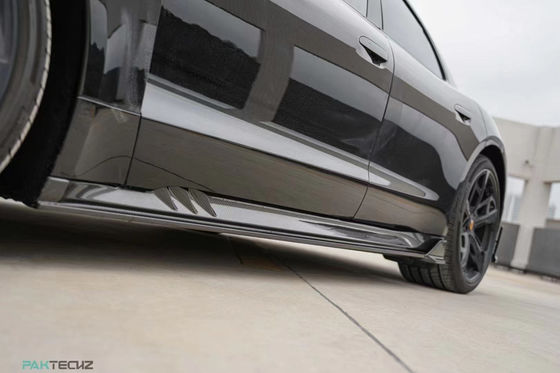 Bộ cơ thể sợi cacbon khô cho Porsche Taycan Taycan nâng cấp PAKTECHZ phong cách phía trước