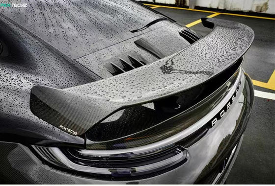 Đối với Porsche 992 Turbo Carbon Fiber Spoiler 992 Turbo Upgrade Paktechz Style Carbon Fiber Tail Cover Spoiler