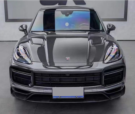 Đối với Porsche Cayenne Carbon Fiber Wide Body Kit Cayenne nâng cấp kiểu MSY Carbon Fiber Front Lip Diffuser Spoiler Hood