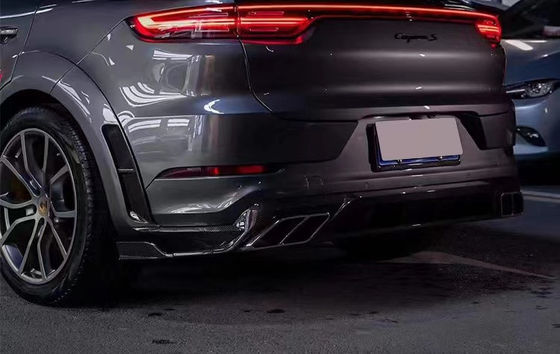 Đối với Porsche Cayenne Carbon Fiber Wide Body Kit Cayenne nâng cấp kiểu MSY Carbon Fiber Front Lip Diffuser Spoiler Hood