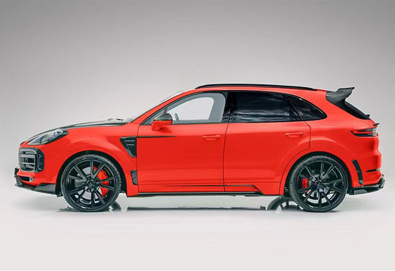 Đối với Porsche Cayenne Carbon Fiber Wide Body Kit Cayenne nâng cấp kiểu MSY Carbon Fiber Front Lip Diffuser Spoiler Hood