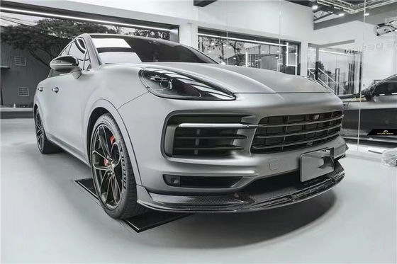 Đối với Porsche Cayenne Coupe Carbon Fiber Body Kit Cayenne Coupe nâng cấp kiểu FD Carbon Fiber Front Lip Diffuser Body Kit