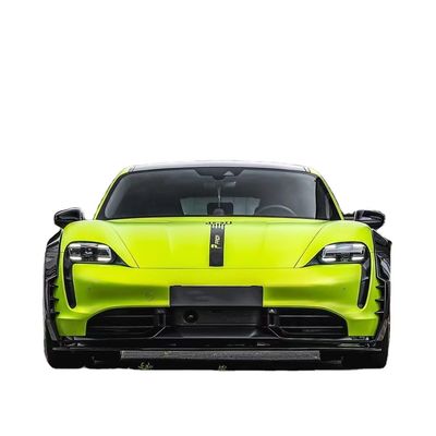 Đối với Porsche Taycan Wide-body Kit Taycan nâng cấp kiểu PD Carbon Fiber Front Lip Diffuser Spoiler Side Skirt Wheel Arch
