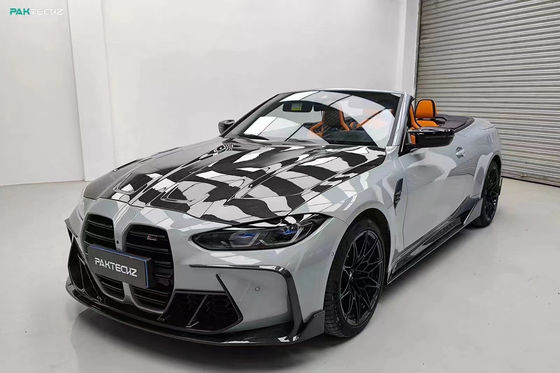 Đối với BMW G80 G82M3 M4 Carbon Fiber Body Kit G80 G82M3 M4 nâng cấp Paktechz Style Lưỡi trước Diffuser Spoiler Hood