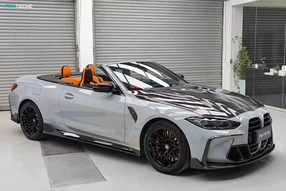 Đối với BMW G80 G82M3 M4 Carbon Fiber Body Kit G80 G82M3 M4 nâng cấp Paktechz Style Lưỡi trước Diffuser Spoiler Hood