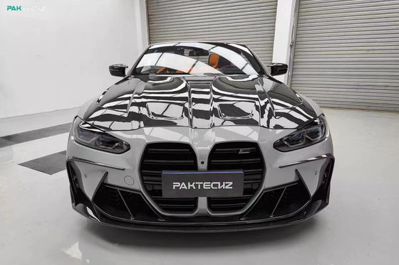 Đối với BMW G80 G82M3 M4 Carbon Fiber Body Kit G80 G82M3 M4 nâng cấp Paktechz Style Lưỡi trước Diffuser Spoiler Hood