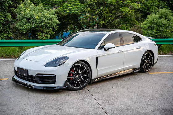Đối với Porsche Panamera Carbon Fiber Body Kit Panamera Carbon Fiber Lưỡi trước Diffuser Spoiler Side Skirt