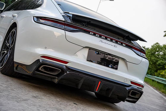 Đối với Porsche Panamera Carbon Fiber Body Kit Panamera Carbon Fiber Lưỡi trước Diffuser Spoiler Side Skirt