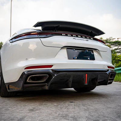Đối với Porsche Panamera Carbon Fiber Body Kit Panamera Carbon Fiber Lưỡi trước Diffuser Spoiler Side Skirt