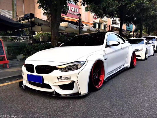 LB Wide-body Kit cho BMW M4 F82 Wide-body Kit M4 F82 nâng cấp LB Style Front Lip Diffuser Spoiler Carbon Fiber Body Kit